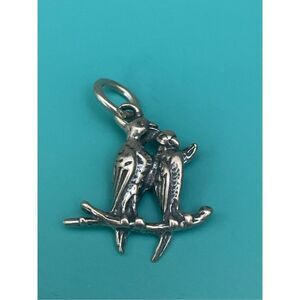 Love Birds Sterling Silver Jewelry Charm #birds #love